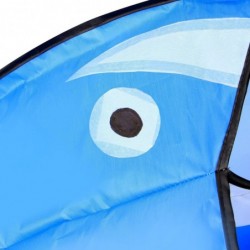 Large Dolphin Blue Kite Frameless Soft Parafoil Giant 3D Kite Breeze Beach Kites for Outdoor Beach $29.15 Kites & Wind Spinners