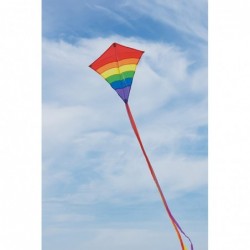 Rainbow 27 Inch Diamond Kite - Single Line - Ripstop Fabric - Includes Kite Line and Bag - Great Beginner Kite $27.35 Kites &...