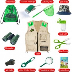 Outdoor Explorer Kit & Bug Catcher Kit with Vest Outdoor Toy Gift for 3 4 5 6 7 8+ Year Old Boys Girls Kids Binoculars Magnif...