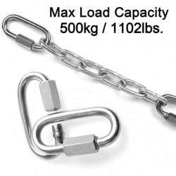 8mm Quick Link Oval Carabiner 10pcs M8 Quick Links Chain Connector Stainless Steel Swing Clip Screw Lock Swing Set by STARVAS...