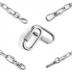 8mm Quick Link Oval Carabiner 10pcs M8 Quick Links Chain Connector Stainless Steel Swing Clip Screw Lock Swing Set by STARVAS...