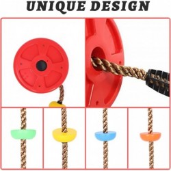 Tree Swing for Kids - Single Disk Outdoor Climbing Rope Swing Platforms Kids Outdoor Playground Swingset Accessories with 6.6...