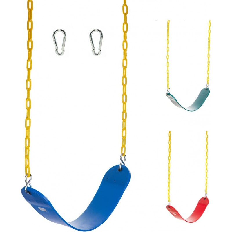 Heavy Duty Strap Swing Seat - Playground Swing Seat Replacement and Carabiners for Easy Install - Blue $31.03 Play Sets & Pla...