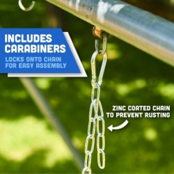 Heavy Duty Strap Swing Seat - Playground Swing Seat Replacement and Carabiners for Easy Install - Blue $31.03 Play Sets & Pla...