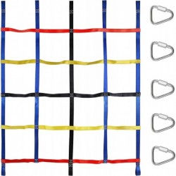 Climbing Cargo Net for Kids Cargo Net Polyester Rope Ladder Line Net for Jungle Gyms Swing Set Playground Obstacle Courses fo...