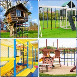 Climbing Cargo Net for Kids Cargo Net Polyester Rope Ladder Line Net for Jungle Gyms Swing Set Playground Obstacle Courses fo...