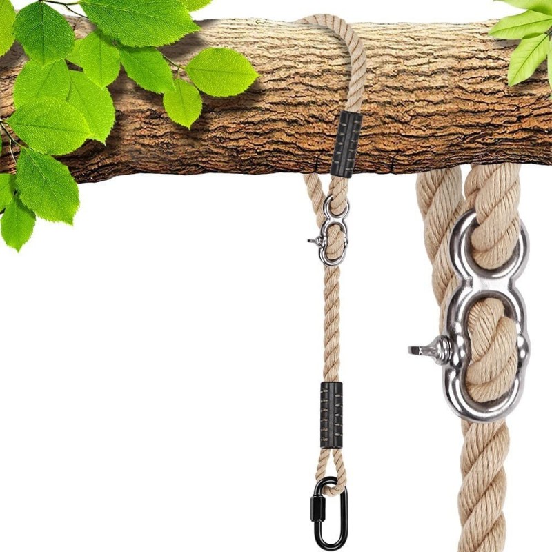 Tree Swing Rope Hammock Tree Straps hanging Kit Adjustable Rope Fast & Easy to Hang Hammock Chair Swing for Indoor Outdoor Tr...