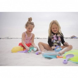 Dejaroo - Beach Toys Sand Box Toys for Kids Outdoor Set of Sand Toys with Silicone Collapsible Bucket Kids Watering Can Shove...