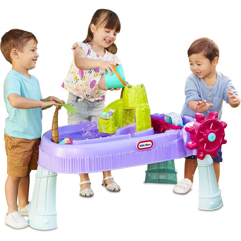 Mermaid Island Wavemaker Water Table with Five Unique Play Stations and Accessories Multicolor 38 Inch $92.55 Sandboxes & Bea...