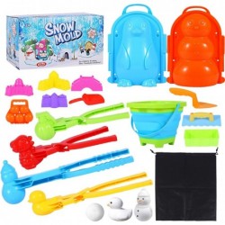 17 Pcs Snowball Maker Toys Winter Snow Toys Kit ​Snowman Penguin Duck Snow Molds Outdoor Snowball Fight Kits for Kids Adults ...