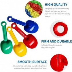 Beach Shovels 8.5" Plastic Rounded Scoop Sand Shovels for Boys or Girls Great Toys for The Sand Snow or Vegetable Garden- 4 P...