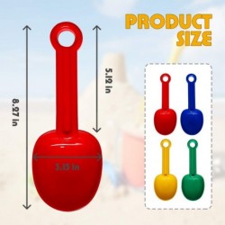 Beach Shovels 8.5" Plastic Rounded Scoop Sand Shovels for Boys or Girls Great Toys for The Sand Snow or Vegetable Garden- 4 P...