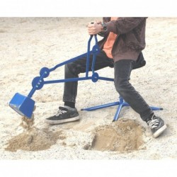 Sand Digger Toy Backhoe for Kids (Ride On) Outdoor Digging Excavator Scooper for Dirt Snow Beach Sandbox | Heavy-Duty Metal 2...