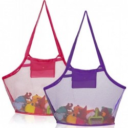 2 Pieces Mesh Toys Bag Mesh Beach Tote Large Beach Bags Portable Travel Mesh Bag (Pink Purple) $22.26 Sandboxes & Beach Toys