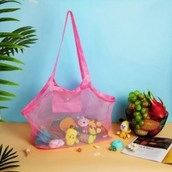 2 Pieces Mesh Toys Bag Mesh Beach Tote Large Beach Bags Portable Travel Mesh Bag (Pink Purple) $22.26 Sandboxes & Beach Toys