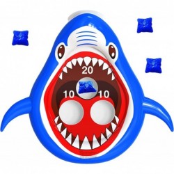 Pool Bean Bag Toss Games Inflatable Pool Toys Floating Shark Cornhole Board Games for Kids Adults Family Summer Pool Water Ou...