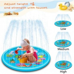 68'' Sprinkler Pad for Kids & Dogs Splash Mat with Wading Pool for Toddlers Outdoor Inflatable Water Play Toys Best Summer Fu...