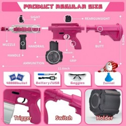 Electric Gel Ball Blaster High Speed Automatic Splatter Ball Blaster with 40000 Water Beads and Goggles Rechargeable Splatter...