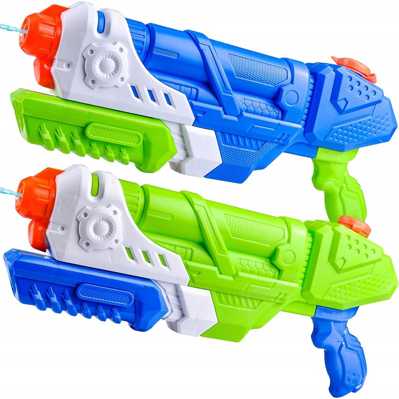 JOYIN 2 Pcs Large Water Gun Toy Super Water Blaster Squirt Guns for Boys Girls Kids Summer Swimming Pool Beach Sand Outdoor W...