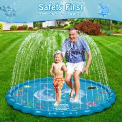 Splash Pad 67" Size Extra Large Sprinkler Play Mat Fun for Kids Thicker Summer Outdoor Water Toys Toddler Pool for 3-12 Years...