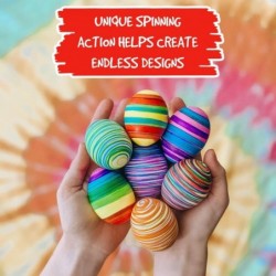 The EggMazing Easter Egg Mini Decorator Kit Arts and Crafts Set - Includes Egg Decorating Spinner and 6 Markers $44.06 Craft ...