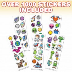 Alien Stickers Assortment 100 Sticker Sheets with Over 1000 Space Stickers for Kids Unique Arts and Crafts Supplies Outer Spa...