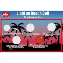 Large Floating and Inflatable LED Glow in The Dark Beach Ball Toy with Color Changing Lights | Great for Summer Parties Pool/...