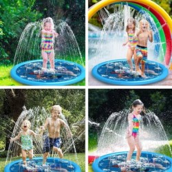 Splash Pad Water Toy Sprinkler Mat Pool for Kids 67" Outdoor Summer Toys Kiddie Baby Swimming Pools - Fun Backyard Lawn Games...