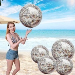 Beach Ball Jumbo Pool Games Ball Giant Glitter Inflatable Clear Beach Ball Water Play Toys Balls Beach Party Decorations Summ...