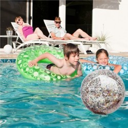 Beach Ball Jumbo Pool Games Ball Giant Glitter Inflatable Clear Beach Ball Water Play Toys Balls Beach Party Decorations Summ...