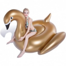 Giant Inflatable Pool Float - Golden Swan Pegasus Pool Floatie Summer Beach Swimming Outdoor Pool Party Lounge Raft Decoratio...