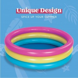 Inflatable Kiddie Pool Small Baby Pool 3 Color Rings for Kids Blow up Kid Pool Indoor & Outdoor Swimming Pool 34 Inches $24.5...