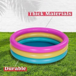 Inflatable Kiddie Pool Small Baby Pool 3 Color Rings for Kids Blow up Kid Pool Indoor & Outdoor Swimming Pool 34 Inches $24.5...