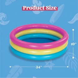 Inflatable Kiddie Pool Small Baby Pool 3 Color Rings for Kids Blow up Kid Pool Indoor & Outdoor Swimming Pool 34 Inches $24.5...