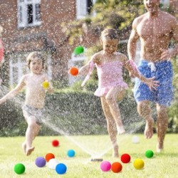 100 Pcs Reusable Water Balloons Cotton Splash Soaker Bomb Ball Absorbent Splash Water Bouncing Balls Pool and Beach Water Bal...