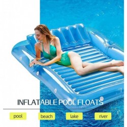 Inflatable Pool Floats Float Swimming Pool Adult Rafts Pool Lounger Tanning Pool with Removable Pillow 4 in 1 Sunbathing Pool...