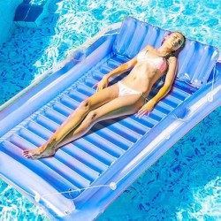 Inflatable Pool Floats Float Swimming Pool Adult Rafts Pool Lounger Tanning Pool with Removable Pillow 4 in 1 Sunbathing Pool...