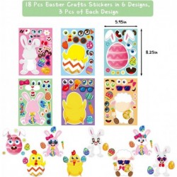 18 Sheets Easter Make a Face Stickers for Kids Craft Easter Games Stickers Make Your Own Stickers for Family Schools Classroo...