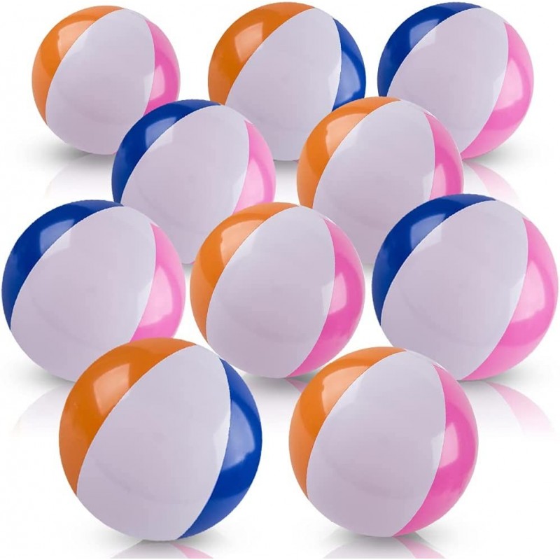 16 Inch Beach Balls for Kids Pack of 12 Inflatable Summer Toys for Boys and Girls Decorations for Hawaiian Beach and Pool Par...