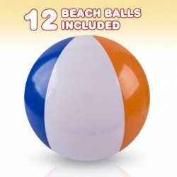 16 Inch Beach Balls for Kids Pack of 12 Inflatable Summer Toys for Boys and Girls Decorations for Hawaiian Beach and Pool Par...