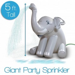 Giant Inflatable Elephant Party Sprinkler - 5 Feet Tall Yard Sprinkler for Kids Summer Fun Gray $68.70 Swimming Pool & Outdoo...