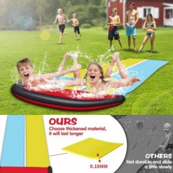 Lawn Water Slide for Kid and Adult - 20FT Long Giant Adult Water Slide for Outside with 2 Surfboards Water Slide for Backyard...