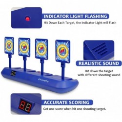 Digital Shooting Targets with Foam Dart Toy Shooting Blaster 4 Targets Auto Reset Electronic Scoring Toys Shooting Toys for A...