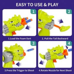 Dinosaur Blaster Gun Toy Electronic Shooting Targets Dino Play Set Battle Mode for Nerf Guns Blaster Toys with 24 Refill Dart...