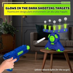 Shooting Games Toy Gift for Age 5 6 7 8 9 10+ Years Old Kids Glow in The Dark Boy Toy Floating Ball Targets with Foam Dart To...