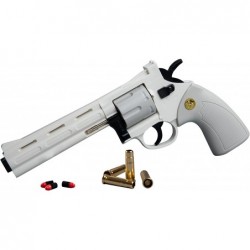 Revolver Toy Extended Barrel Can fire Soft Bullets Water Gel Beads Digital Shooting Targets with Foam Dart Toy Shooting Blast...