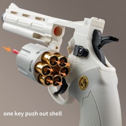 Revolver Toy Extended Barrel Can fire Soft Bullets Water Gel Beads Digital Shooting Targets with Foam Dart Toy Shooting Blast...