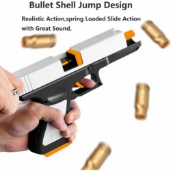 Toy Model Kit simulates Manual Loading Foam Bullet Safe and Secure Cool Toy Educational Toy Model for Children's Gifts.(Black...