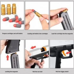 Toy Model Kit simulates Manual Loading Foam Bullet Safe and Secure Cool Toy Educational Toy Model for Children's Gifts.(Black...