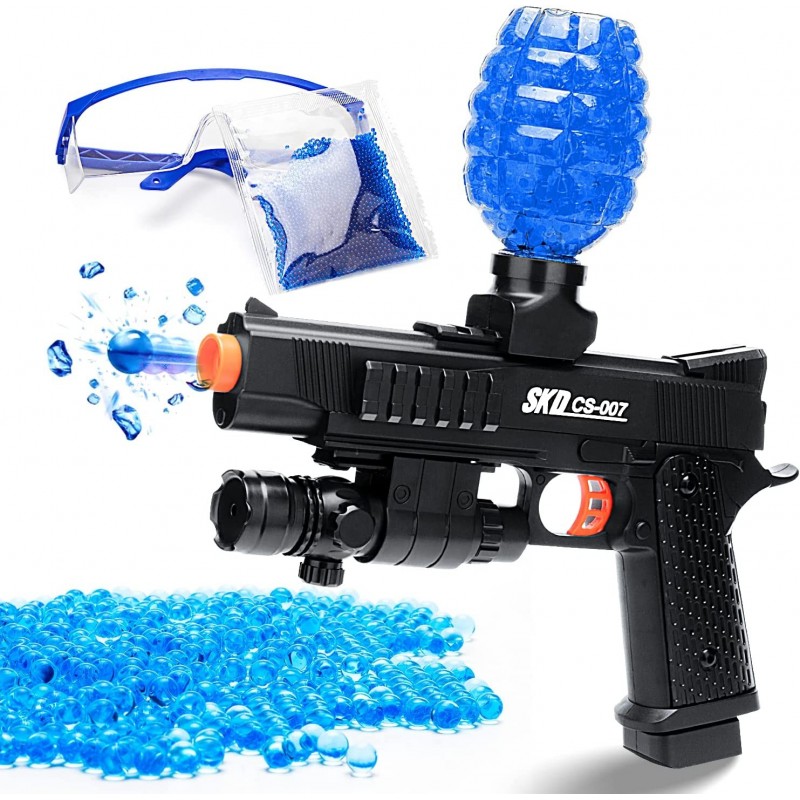 Electric Gel Water Ball Blaster Toy for Outdoor Activities Shooting Team Game Christmas Toy Gifts for Adult Kids Ages 3+ (Bla...